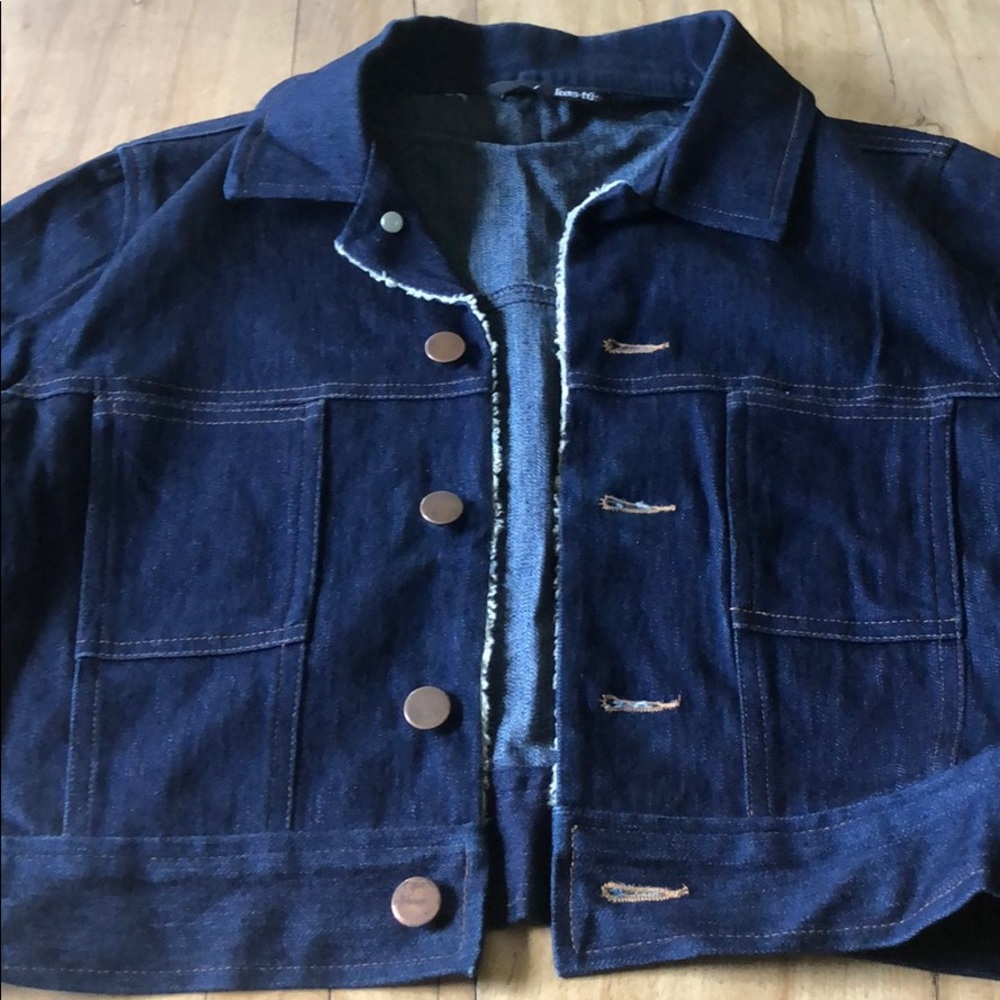Cropped jean jacket